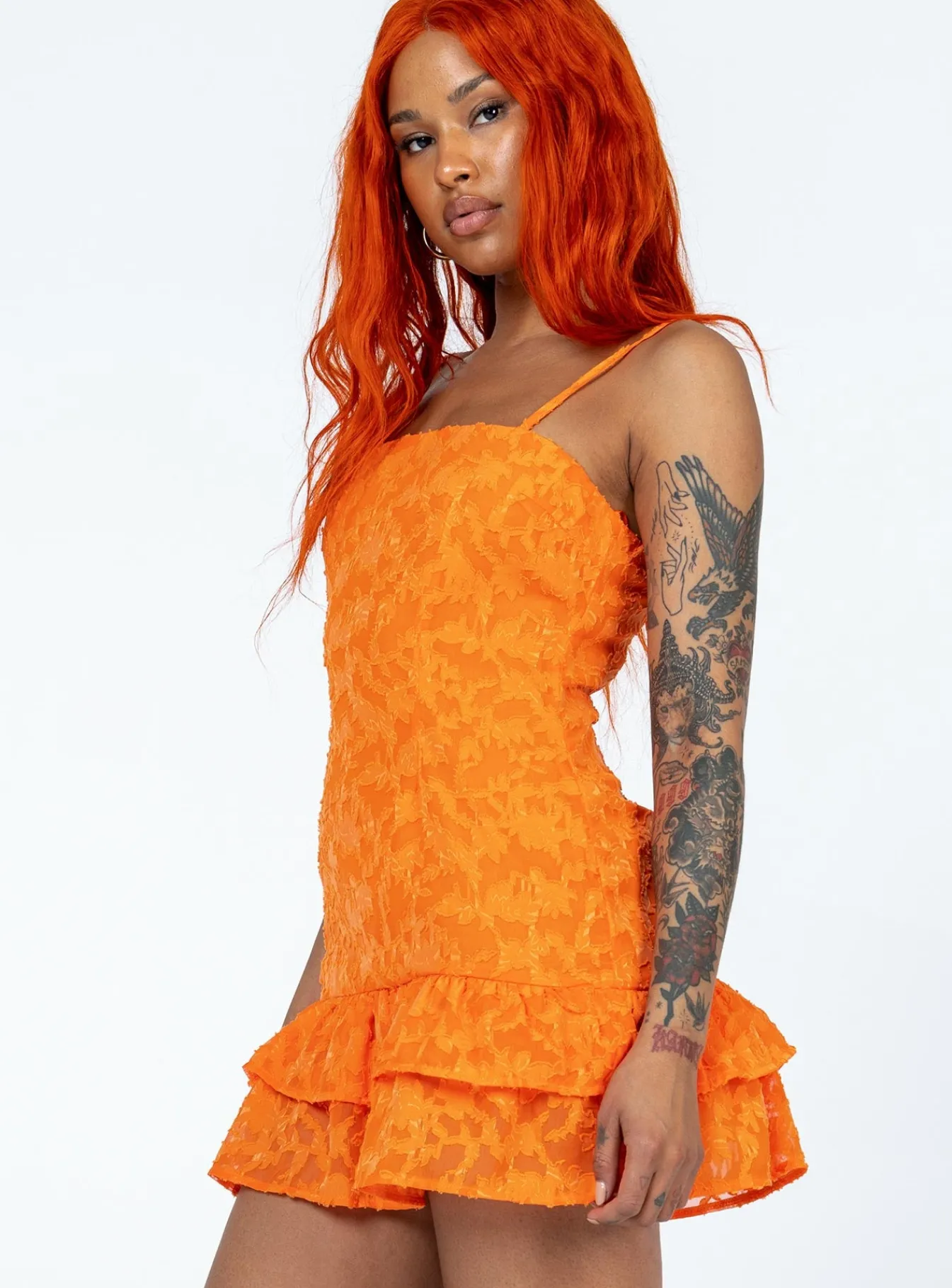 Princess Polly Molina Mini Dresstexture Orange Cheap