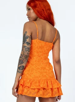 Princess Polly Molina Mini Dresstexture Orange Cheap