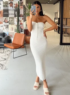 Princess Polly Mollen Maxi Dress  White Best Sale