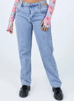 Princess Polly Mollie Asymmetricjeans   Denim Clearance