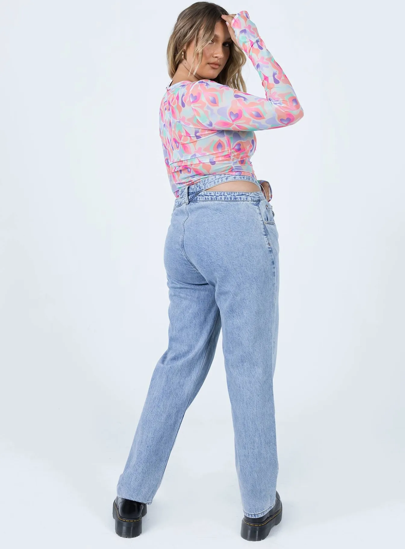 Princess Polly Mollie Asymmetricjeans Denim Clearance
