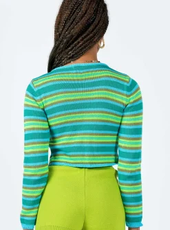 Princess Polly Monet Sweater Green Hot