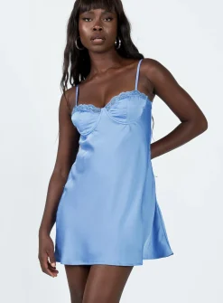 Princess Polly Moniz Mini Dress Blue Hot