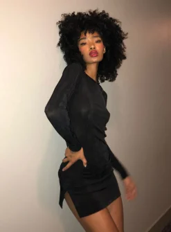 Princess Polly Montana Mini Dress  Black Best Sale
