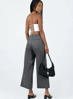 Princess Polly Montez Pantspinstripe Grey Outlet