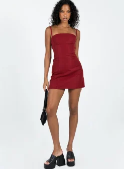 Princess Polly Monza Mini Dress Red Sale