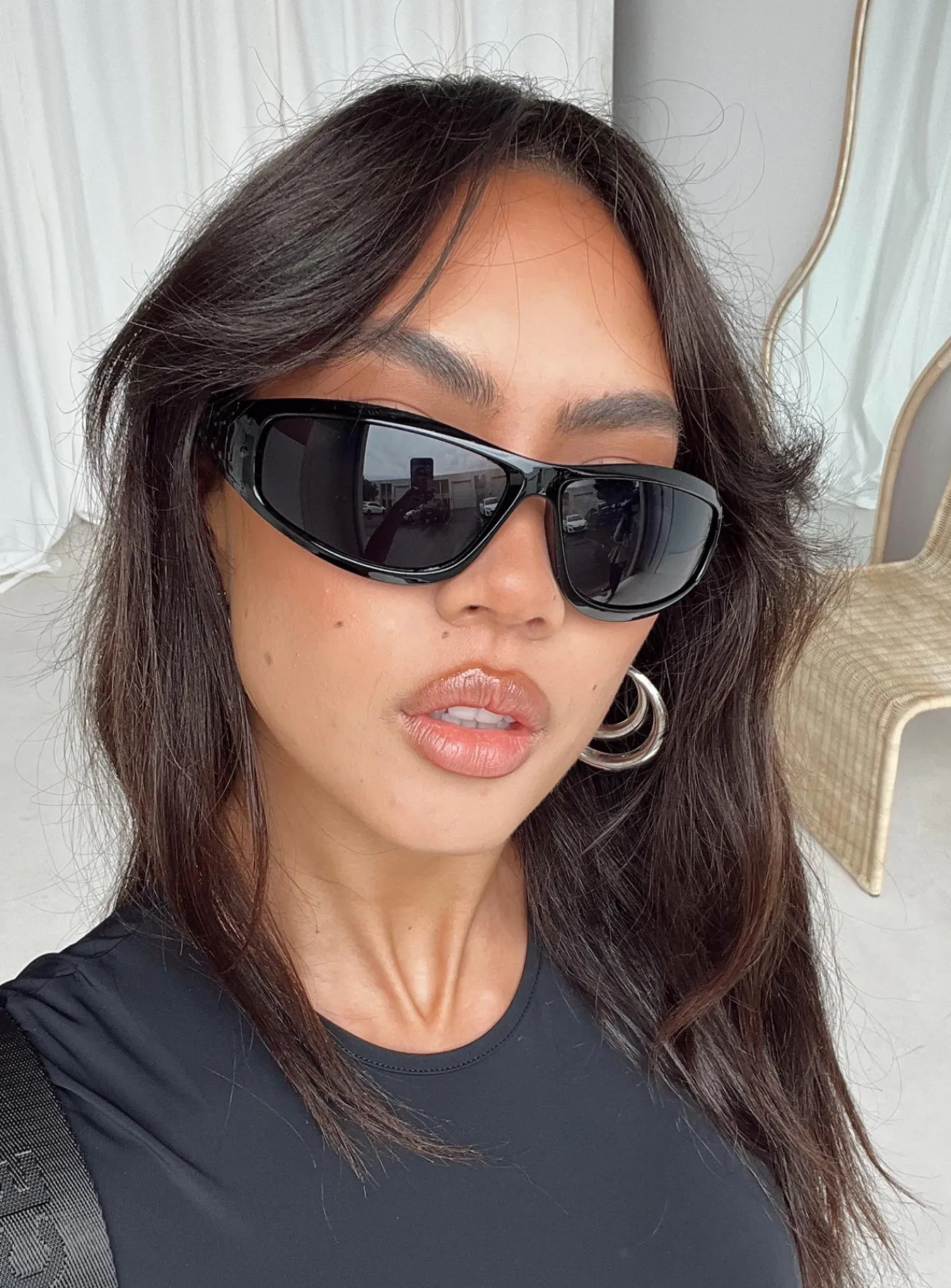 Princess Polly Mora Sunglasses Black Sale