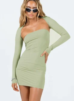 Princess Polly Moran Two Piece Bolero Dress Set  Sage Discount