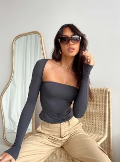 Princess Polly Moran Two Piece Bolero Top  Slate Shop