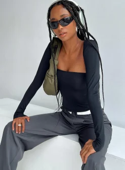 Princess Polly Moran Two Piece Bolero Top  Black Fashion