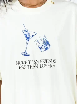 Princess Polly More Than Friends Oversized Top Off White Clearance