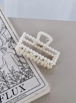 Princess Polly Moreno Pearl Hair Clip  White Sale