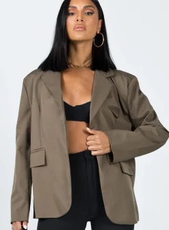 Princess Polly Morgana Blazer  Brown Shop