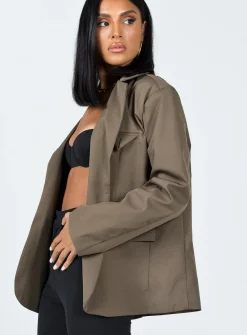 Princess Polly Morgana Blazer Brown Shop
