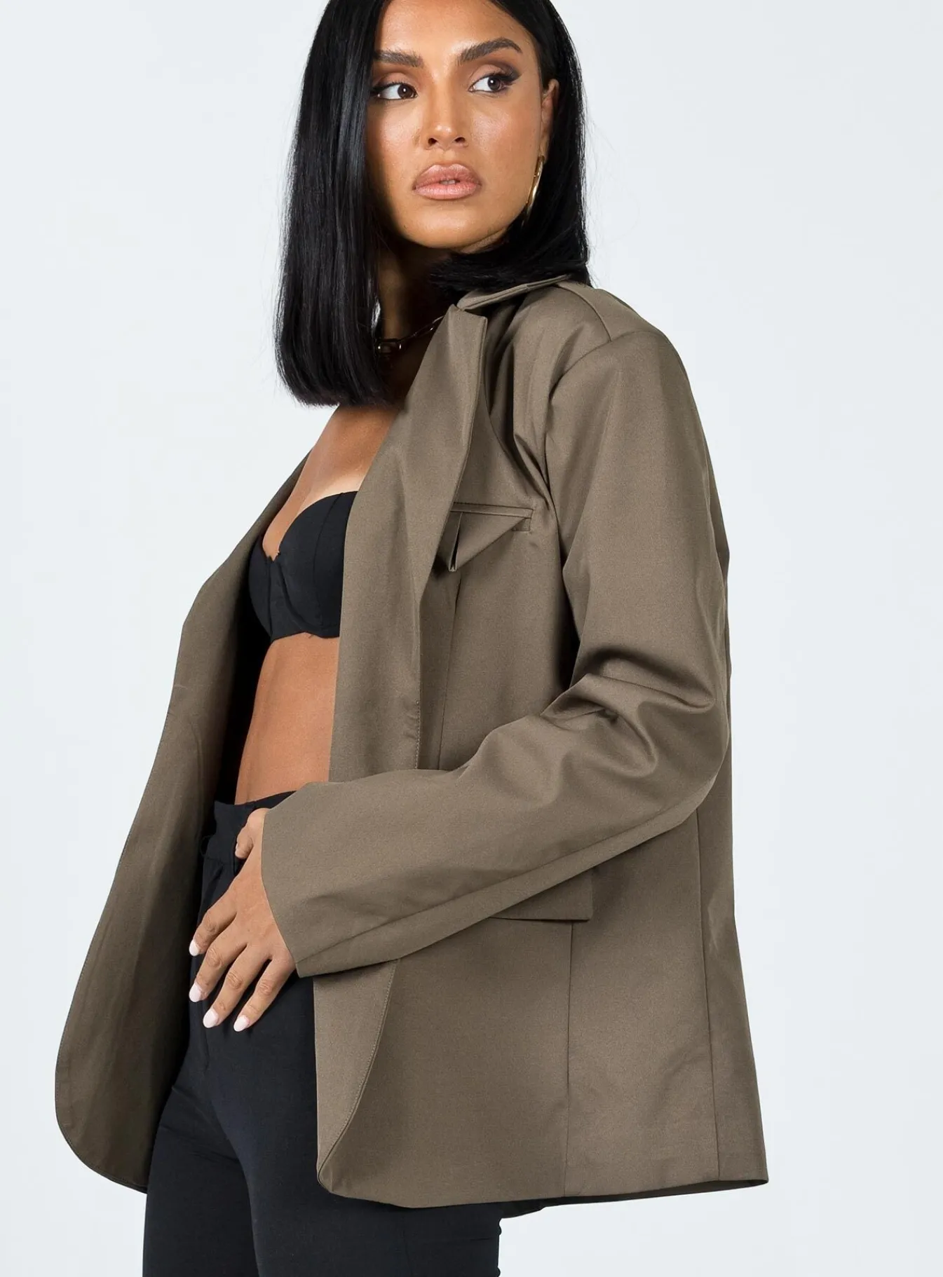 Princess Polly Morgana Blazer Brown Shop