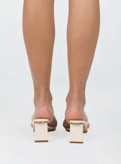 Princess Polly Morrell Heels Bone   Beige Fashion