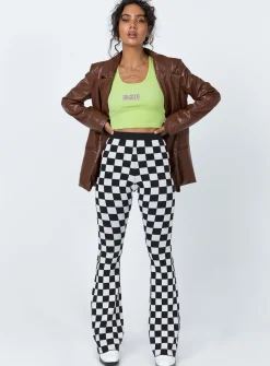 Princess Polly Morrison Faux Leather Blazer  Brown New