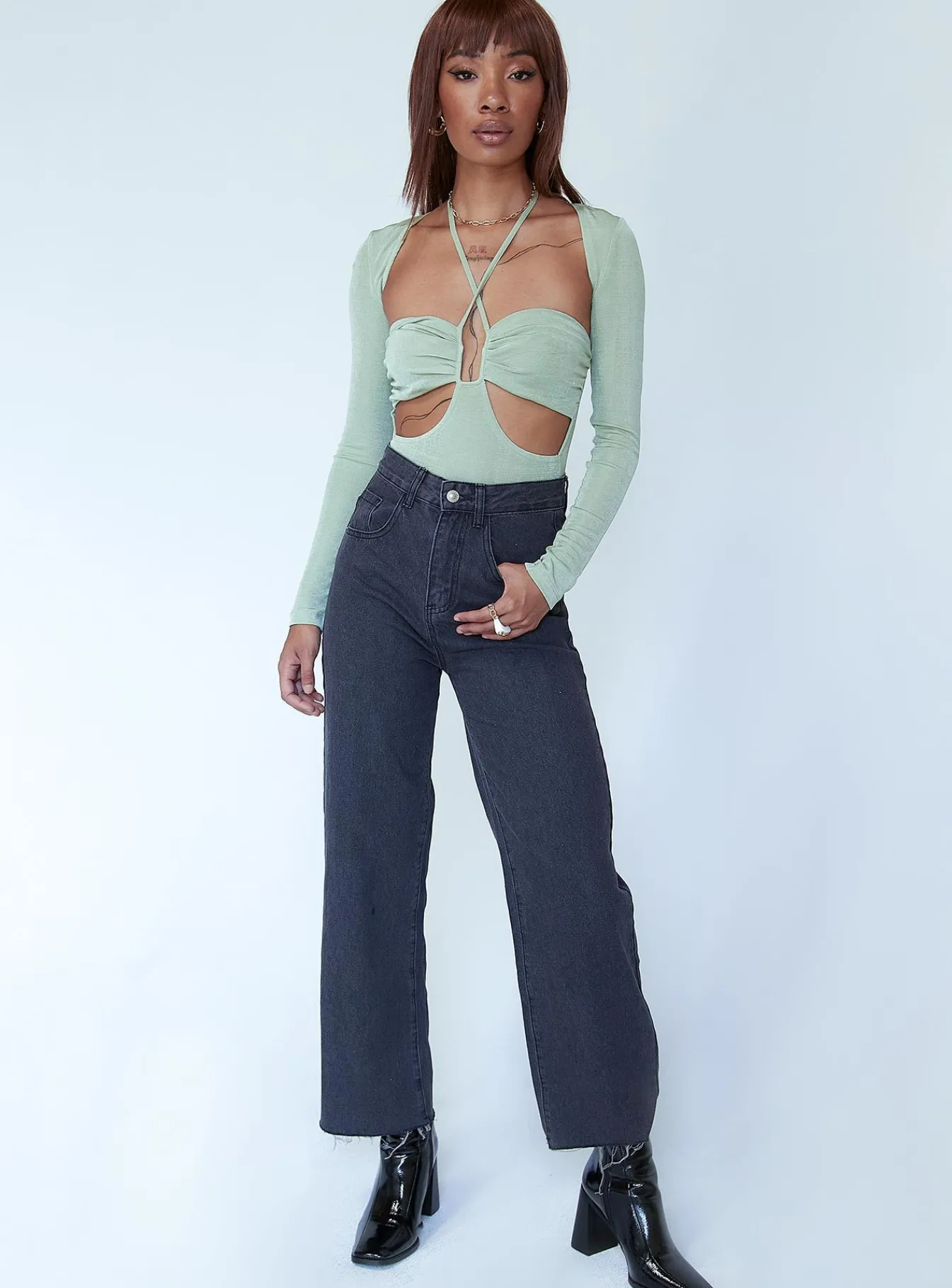 Princess Polly Moscow Bodysuit Green Outlet