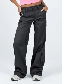 Princess Polly Motel Blair Trouser Dark  Grey Best Sale