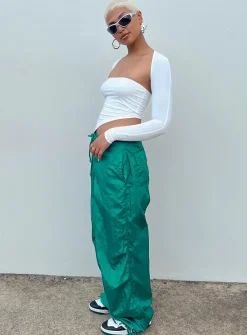 Princess Polly Motel Chute Trousers  Teal Best Sale
