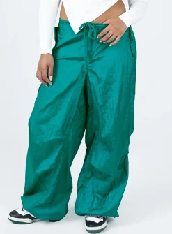 Princess Polly Motel Chute Trousers  Teal Best Sale