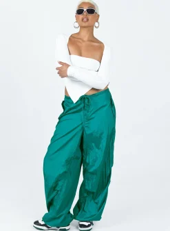 Princess Polly Motel Chute Trousers  Teal Best Sale