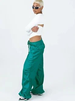 Princess Polly Motel Chute Trousers  Teal Best Sale