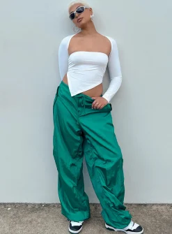 Princess Polly Motel Chute Trousers  Teal Best Sale