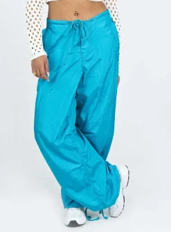 Princess Polly Motel Chute Trousers Blue New