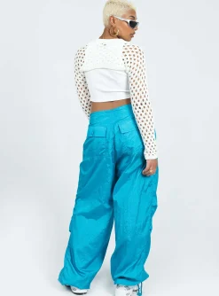 Princess Polly Motel Chute Trousers Blue New
