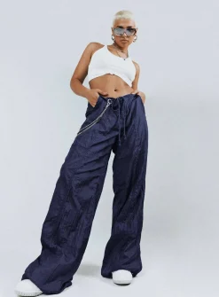 Princess Polly Motel Chute Trousers  Navy Cheap