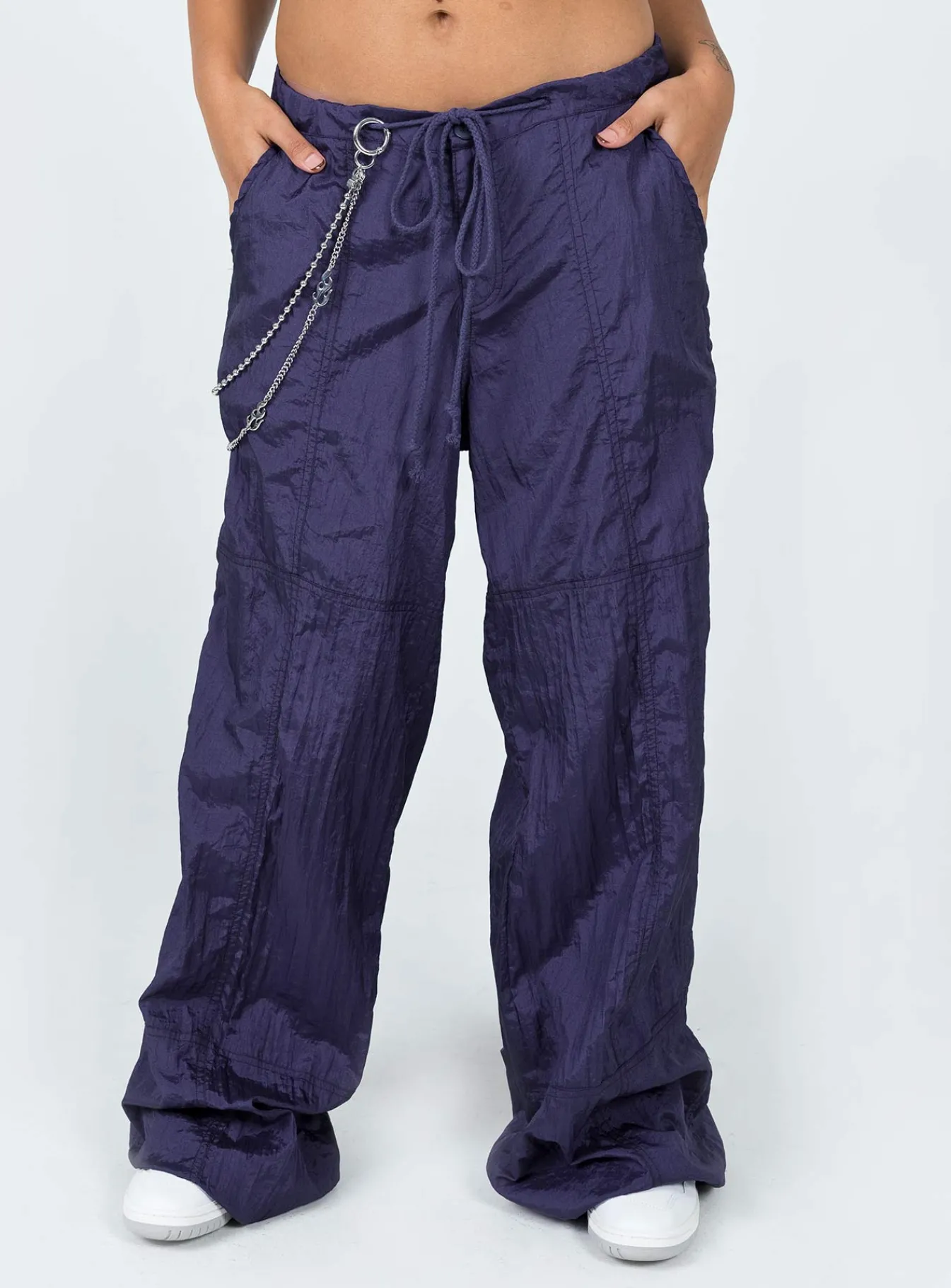 Princess Polly Motel Chute Trousers Navy Cheap