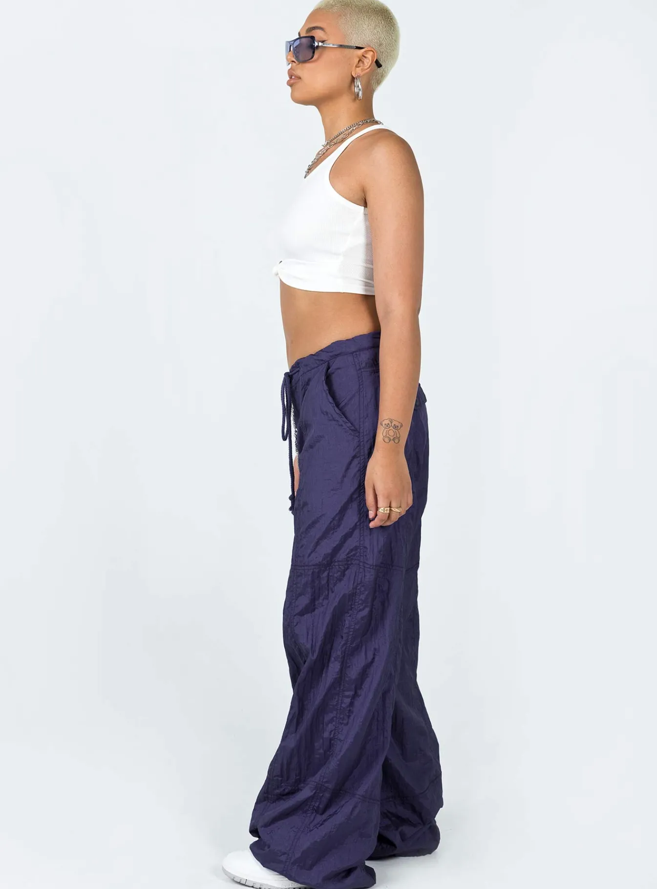 Princess Polly Motel Chute Trousers Navy Cheap