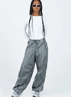 Princess Polly Motel Chute Trousers  Grey Cheap