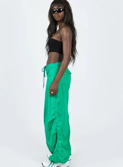 Princess Polly Motel Chute Trousers Green Cheap