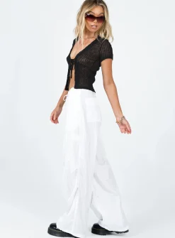 Princess Polly Motel Chute Trousers Ivory   Off White Hot