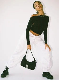 Princess Polly Motel Chute Trousers Ivory   Off White Hot