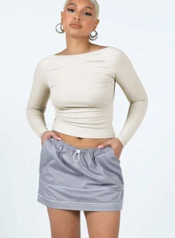 Princess Polly Motel Eichi Skirt Silver Hot