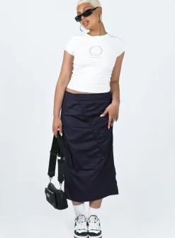Princess Polly Motel Enore Skirt  Navy Fashion