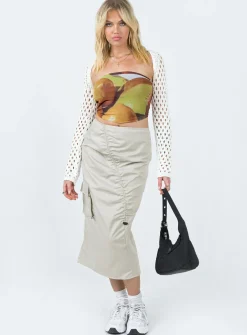 Princess Polly Motel Enore Skirt  Oat Sale