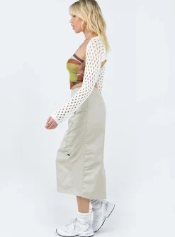 Princess Polly Motel Enore Skirt  Oat Sale