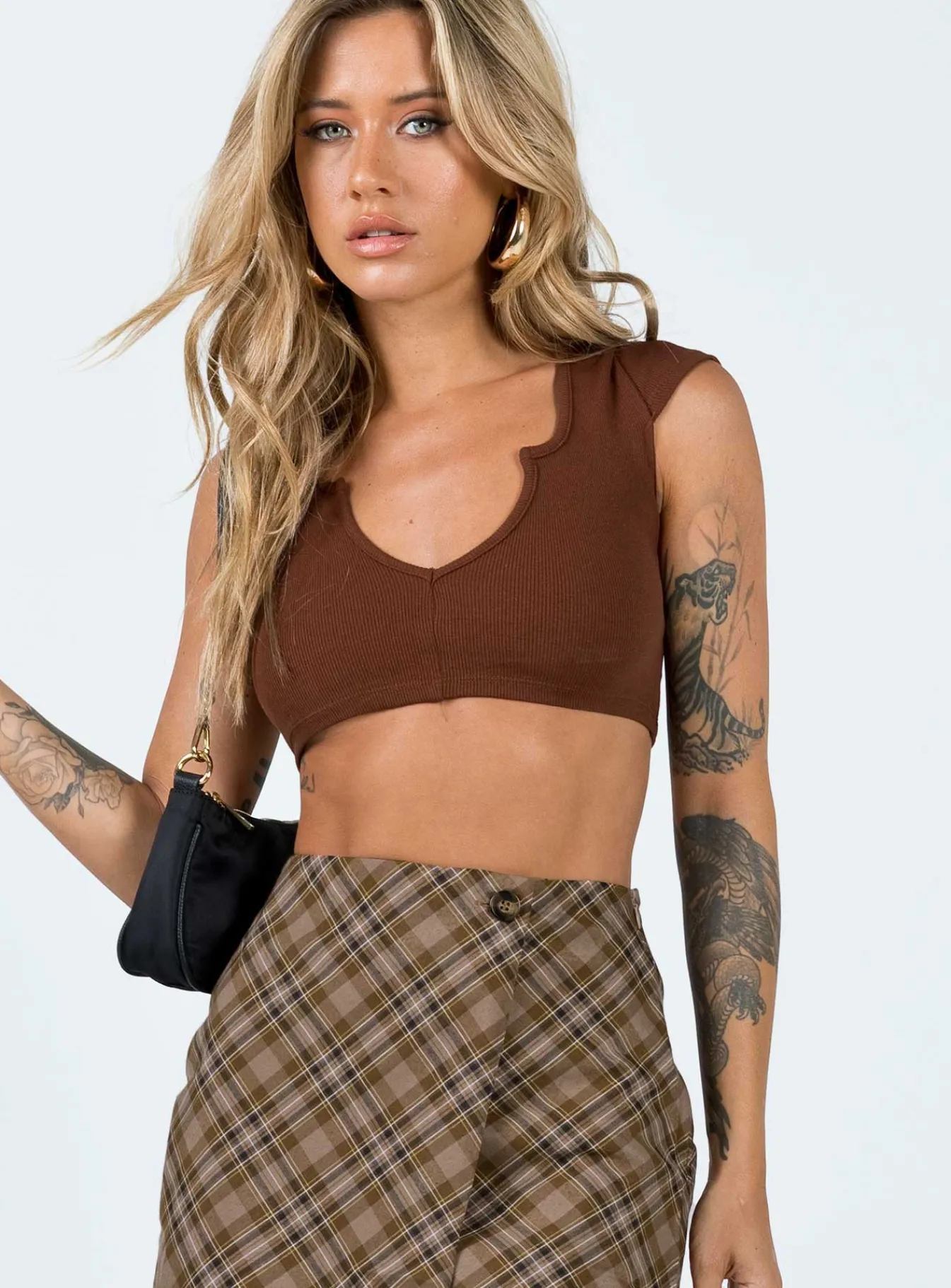 Princess Polly Motel Guanna Top Brown Store