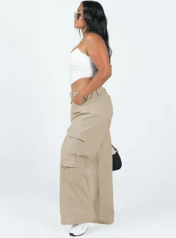 Princess Polly Motel Hansa Trouser Panama Ecru   Cream Outlet
