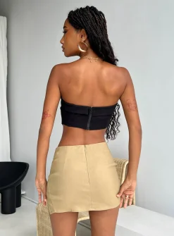 Princess Polly Motel Iram Skirt Tan Hot