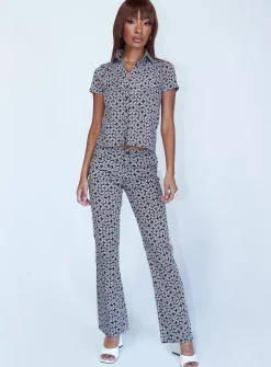 Princess Polly Motel Jopan Trouser Retro Tile Multi Best Sale