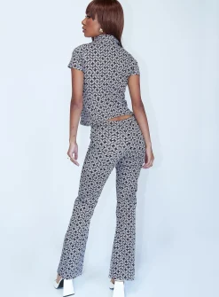 Princess Polly Motel Jopan Trouser Retro Tile Multi Best Sale