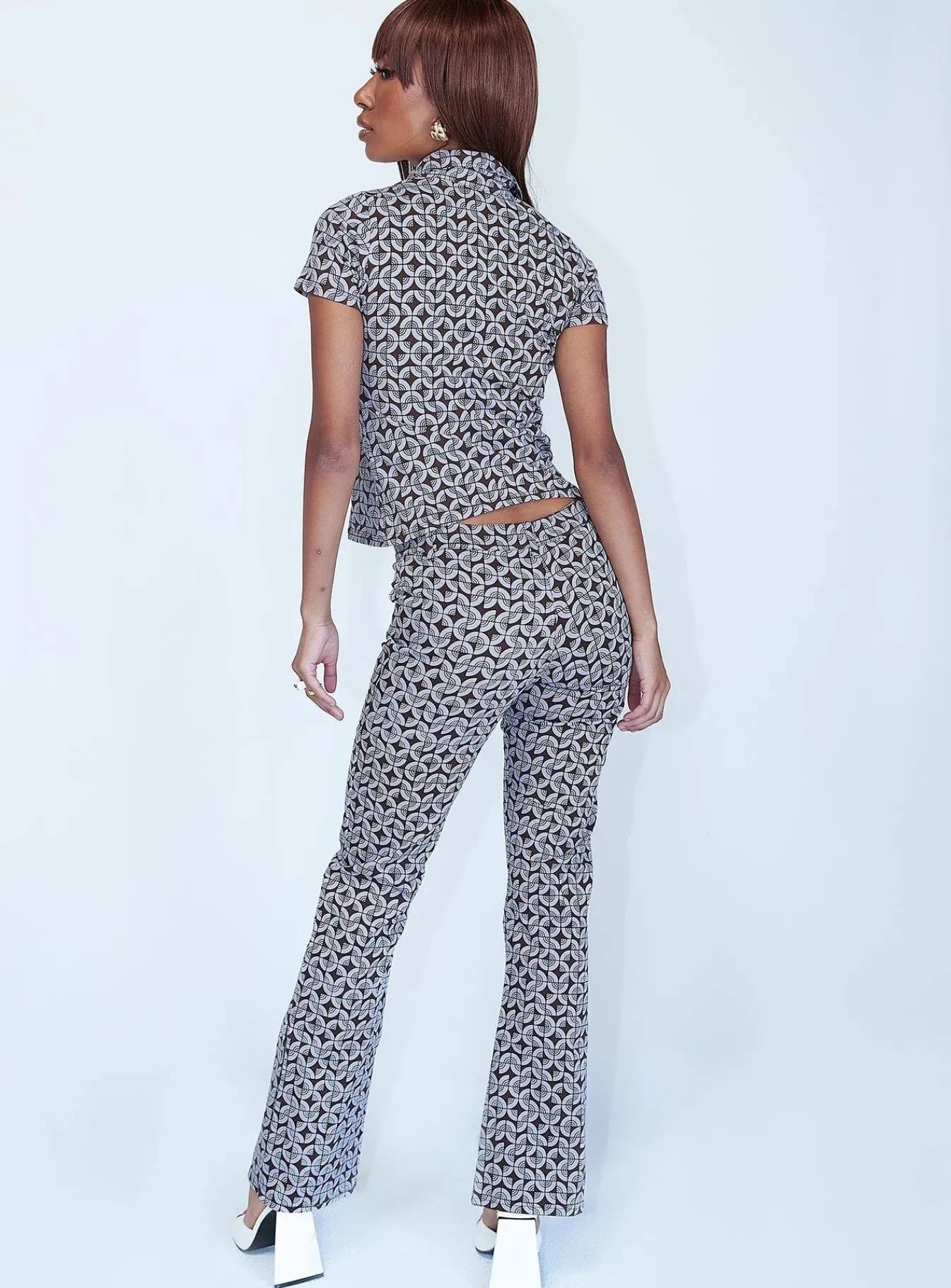 Princess Polly Motel Jopan Trouser Retro Tile Multi Best Sale