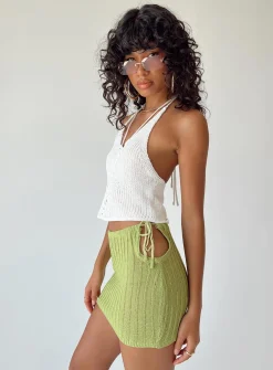 Princess Polly Motel Juna Skirt  Lime Cheap