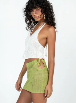 Princess Polly Motel Juna Skirt Lime Cheap