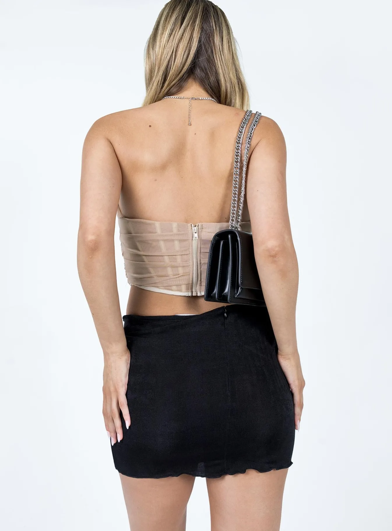 Princess Polly Motel Manchi Skirt Black Clearance